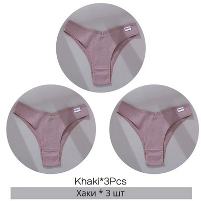 3 ks/sada bavlnených dámskych nohavičiek, sexy nízkopásmové nohavičky, dámske bezšvové spodné prádlo, priedušné spodky pre dievčatá, veľkosť M-XL