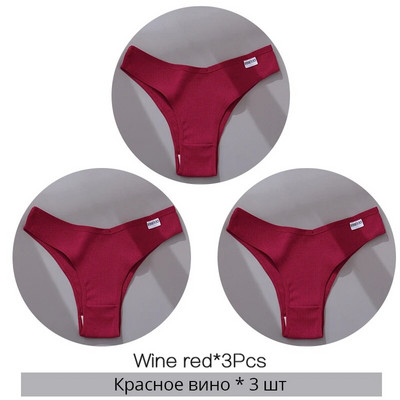 3 ks/sada bavlnených dámskych nohavičiek, sexy nízkopásmové nohavičky, dámske bezšvové spodné prádlo, priedušné spodky pre dievčatá, veľkosť M-XL