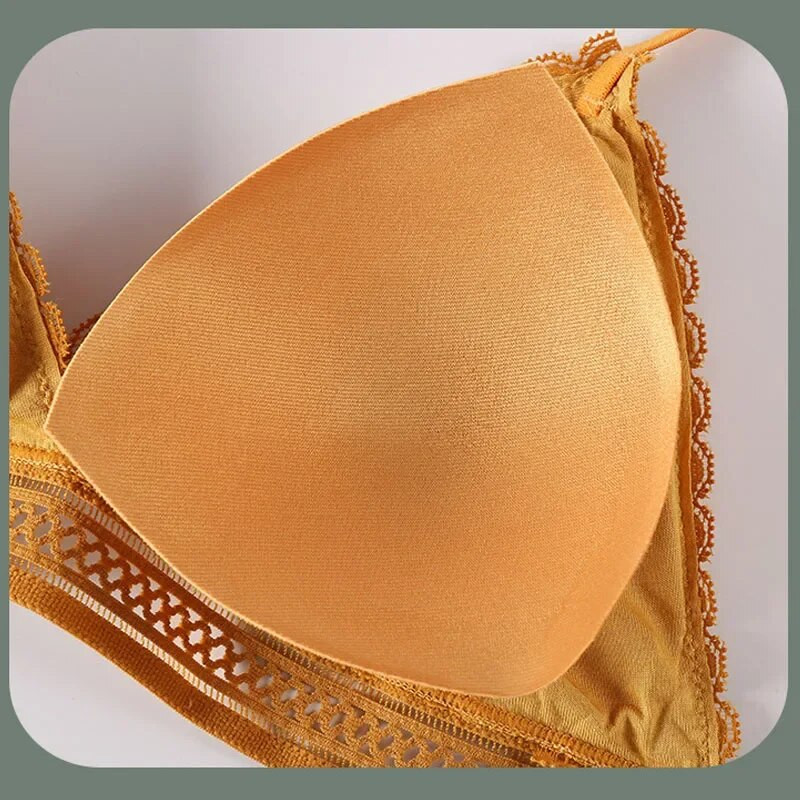 Seksi cvjetni čipkasti grudnjak za žene Push Up Žensko donje rublje prozračni grudnjak Jastučić koji se može ukloniti Tanki modni novi bežični grudnjaci