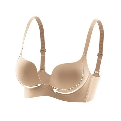 Push Up liemenėlė, skirta mažai krūtinei, žemo kirpimo, seksualūs apatiniai moteriški liemenėlės, moteriškas minkštas apatinis trikotažas moterims Intymūs soutien Gorges