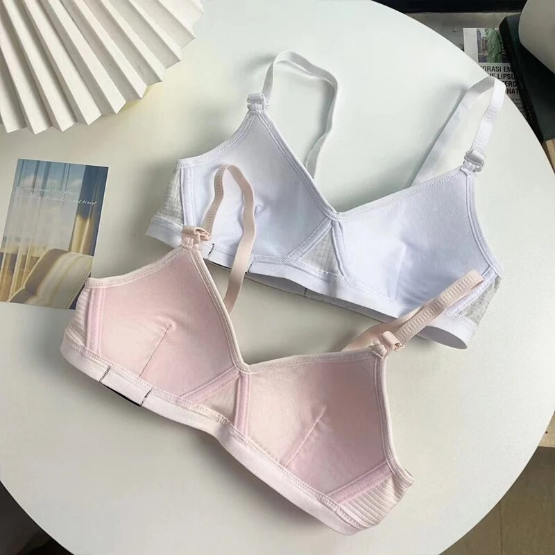 Γυναικεία Βαμβακερά Σουτιέν Δωρεάν Εσώρουχα για Γυναικεία Απαλά Αναπνεύσιμα Αθλητικά Καθημερινά Εσώρουχα για Νεαρή Γυναικεία Σουτιέν BANNIROU