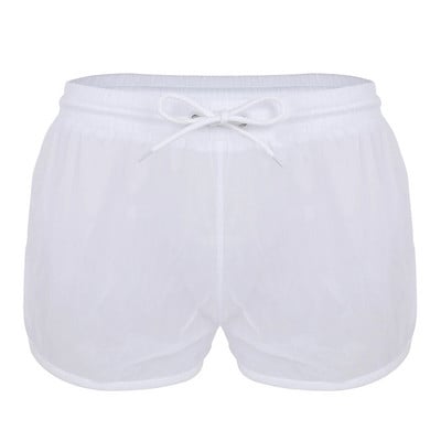 Ανδρικό σορτς Soft See Through Υφασμάτινο κορδόνι Ελαφρύ μπόξερ σορτς που αναπνέει μαλακό εσώρουχο Casual Wear Μαγιό