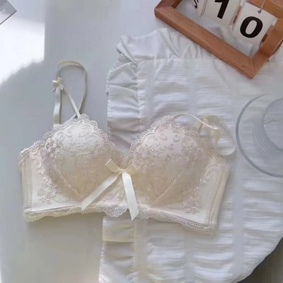 Megereszkedett Bralette Mujer varrat nélküli női melltartók Szexi fehérnemű koreai Push Up melltartó melltartó fekete fehérnemű Aranyos koreai stílus