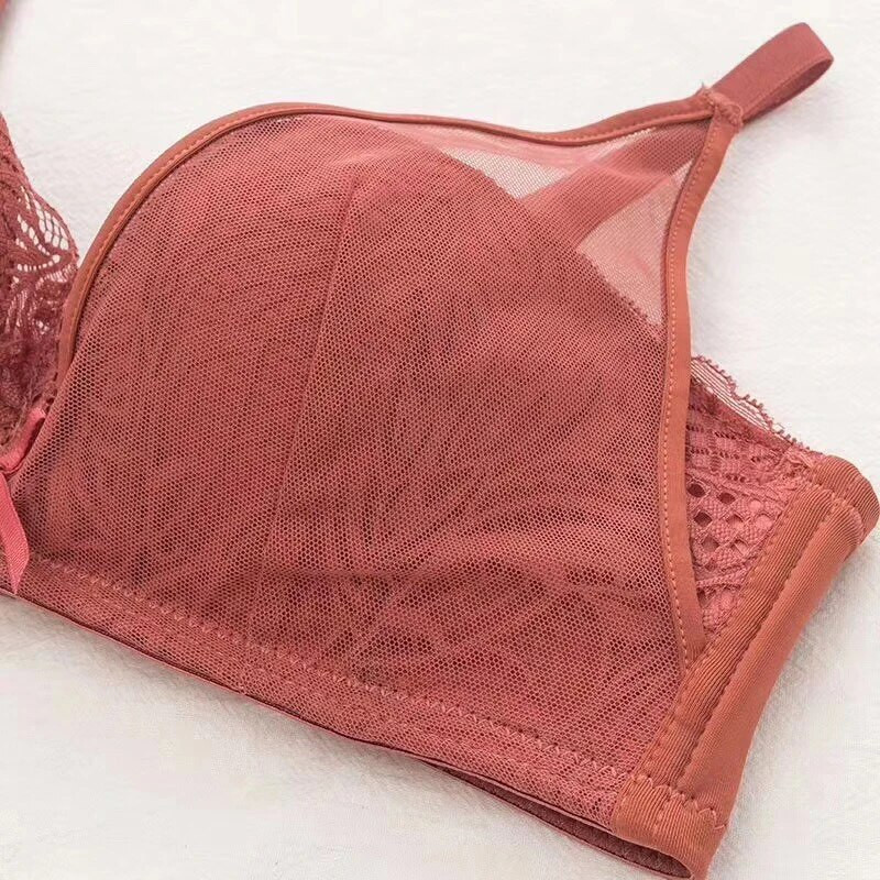 Čipkasti grudnjak za žene Seksi donje rublje Push Up Jednobojno mekano donje rublje Ženske majice bez žice BANNIROU
