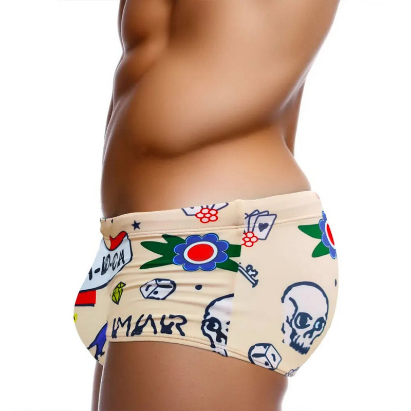 Ανδρικά μαγιό μάρκας UXH με Push-Up Skink Trunks Boxer Hi-Q σέξι ανδρικό αναπνεύσιμο μαγιό με ταχύτητα που ταιριάζουν σορτς παραλίας sunga
