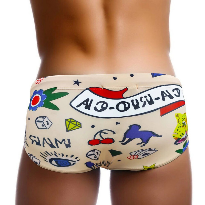 Ανδρικά μαγιό μάρκας UXH με Push-Up Skink Trunks Boxer Hi-Q σέξι ανδρικό αναπνεύσιμο μαγιό με ταχύτητα που ταιριάζουν σορτς παραλίας sunga