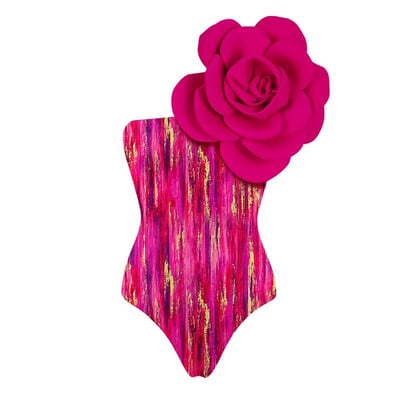 ZAFUAZ 2024 Γυναικεία μαγιό 3D Flower One Piece Μαγιό Luxury Monokini Bodysuit Brazilian μαγιό παραλίας Καλοκαιρινό φόρεμα