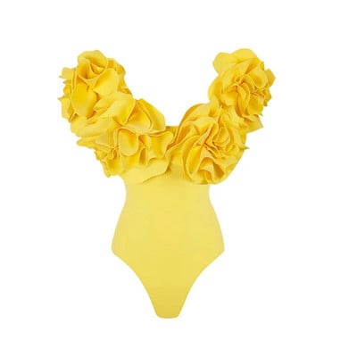 ZAFUAZ 2024 Γυναικεία μαγιό 3D Flower One Piece Μαγιό Luxury Monokini Bodysuit Brazilian μαγιό παραλίας Καλοκαιρινό φόρεμα