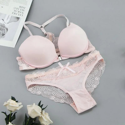 Novo modno donje rublje, seksi donje rublje, bešavni kompleti push up grudnjaka, kopčanje sprijeda, donje rublje u boji slatkiša, ženski grudnjak male veličine