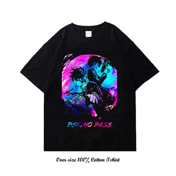 Anime psycho pass Graphic print Tshirt Vintage Casual Fashion Plus Size Cotton Crew λαιμόκοψη κοντομάνικο γυναικείο μπλουζάκι