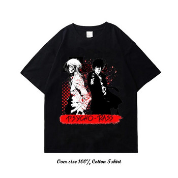 Anime psycho pass Graphic print Tshirt Vintage Casual Fashion Plus Size Cotton Crew λαιμόκοψη κοντομάνικο γυναικείο μπλουζάκι