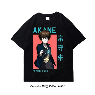Anime psycho pass Graphic print Tshirt Vintage Casual Fashion Plus Size Cotton Crew λαιμόκοψη κοντομάνικο γυναικείο μπλουζάκι