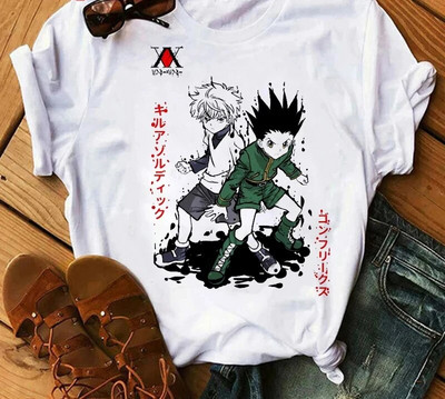 Tricou cu imprimeu grafic Hunter x Hunter Anime japonez Moda Casual Vintage Tricou cu mânecă scurtă Plus Size Femei