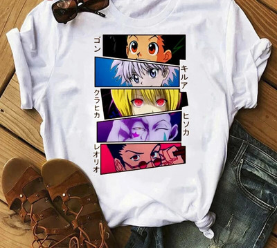 Tricou cu imprimeu grafic Hunter x Hunter Anime japonez Moda Casual Vintage Tricou cu mânecă scurtă Plus Size Femei