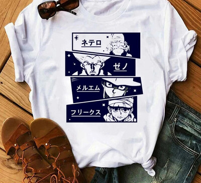 Японско аниме Hunter x Hunter Графичен печат Тениска Модна ежедневна ретро тениска с къс ръкав Плюс размер Дамска тениска