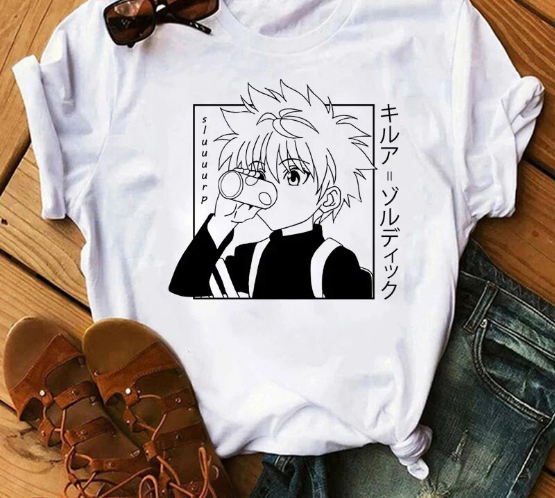 Japanska anime Hunter x Hunter grafička majica kratkih rukava Modna ležerna vintage majica kratkih rukava velikih veličina Ženska