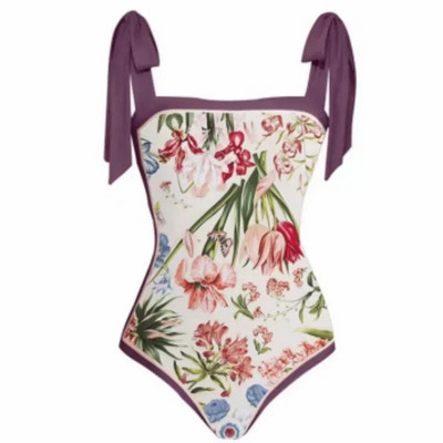 Modni ženski kupaći kostim s retro printom Prekrasan jednodijelni kostim s kupaćim kostimom Ležerna suknja za kupanje na plaži koja obavija bokove