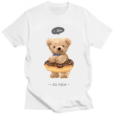 Muay Thai Bear majica kratkih rukava sa smiješnim printom Ženska pamučna velika Harajuku majica kratkih rukava Ljetna modna ulična majica