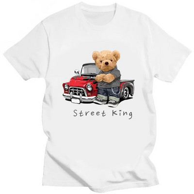 Muay Thai Bear majica kratkih rukava sa smiješnim printom Ženska pamučna velika Harajuku majica kratkih rukava Ljetna modna ulična majica