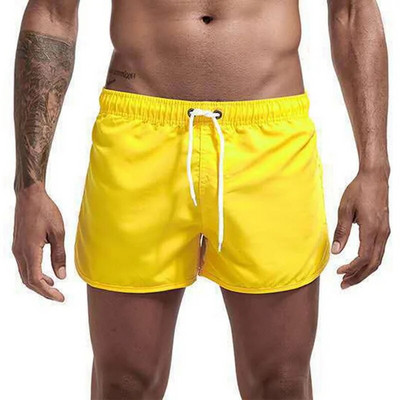 Costum de baie pentru bărbați, pantaloni scurți, îmbrăcăminte de plajă de marcă, trunchi de baie sexy, costum de baie pentru bărbați, talie joasă, îmbrăcăminte de plajă, respirabil, slip de plajă