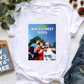Tricou Fashion Backstreet Boys World Graphic Print Tricou Harajuku Streetwear cu mâneci scurte la modă cu gât crew tricou Plus Size Femei