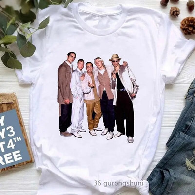 Tricou Fashion Backstreet Boys World Graphic Print Tricou Harajuku Streetwear cu mâneci scurte la modă cu gât crew tricou Plus Size Femei