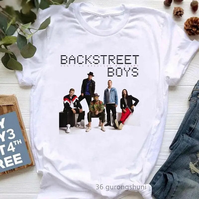 Tricou Fashion Backstreet Boys World Graphic Print Tricou Harajuku Streetwear cu mâneci scurte la modă cu gât crew tricou Plus Size Femei