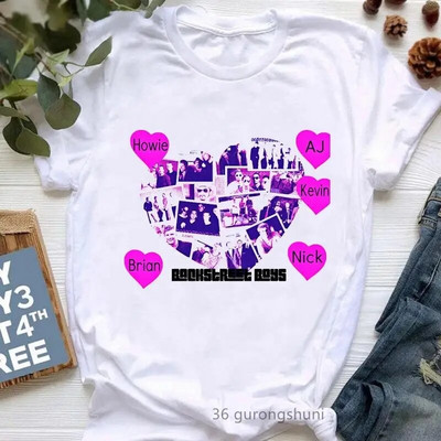 Tricou Fashion Backstreet Boys World Graphic Print Tricou Harajuku Streetwear cu mâneci scurte la modă cu gât crew tricou Plus Size Femei