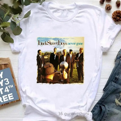 Tricou Fashion Backstreet Boys World Graphic Print Tricou Harajuku Streetwear cu mâneci scurte la modă cu gât crew tricou Plus Size Femei
