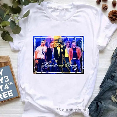 Tricou Fashion Backstreet Boys World Graphic Print Tricou Harajuku Streetwear cu mâneci scurte la modă cu gât crew tricou Plus Size Femei