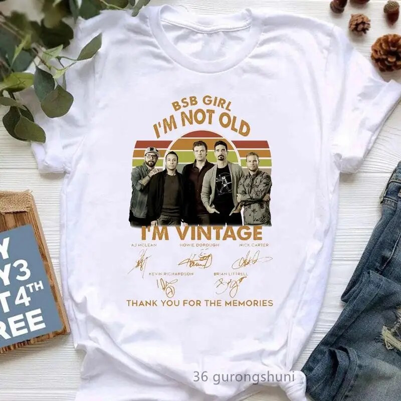 Tricou Fashion Backstreet Boys World Graphic Print Tricou Harajuku Streetwear cu mâneci scurte la modă cu gât crew tricou Plus Size Femei