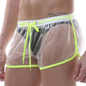 Nouă modă pentru bărbați, boxer transparenți, costum de baie largi de marime mari, îmbrăcăminte de plajă de vacanță, costum de baie transparent