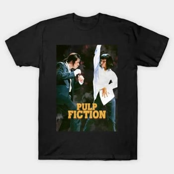 Funny Pulp Fiction Tshirt Mia Wallace Quentin Tarantino Graphic Tshirt Дамски и мъжки ретро памучни унисекс горнища от 90-те години