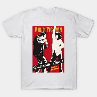 Juokingi „Pulp Fiction“ marškinėliai Mia Wallace Quentin Tarantino Grafiniai marškinėliai Moteriški ir Vyriški 90-ųjų Retro didelio dydžio medvilniniai unisex viršutiniai drabužiai