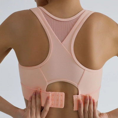 Xlwsbcr Novi grudnjak za teretanu Visoki udarni sportski grudnjaci Topovi za vježbanje za žene Potpuna potpora Push Up prilagodljivi joga grudnjak za fitness