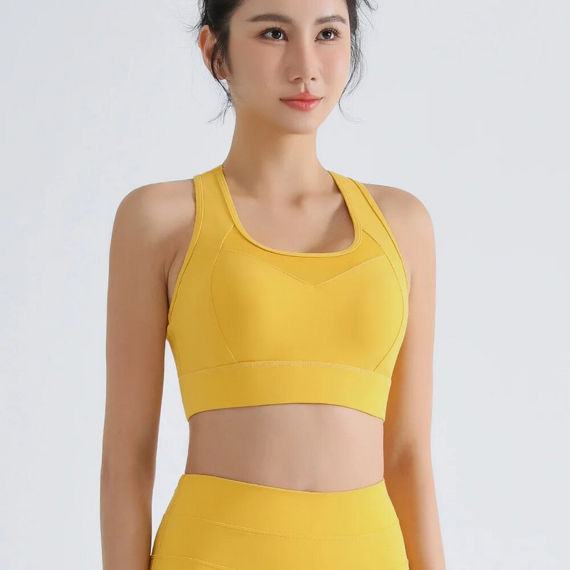 Xlwsbcr Novi grudnjak za teretanu Visoki udarni sportski grudnjaci Topovi za vježbanje za žene Potpuna potpora Push Up prilagodljivi joga grudnjak za fitness