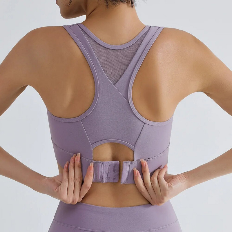 Xlwsbcr Novi grudnjak za teretanu Visoki udarni sportski grudnjaci Topovi za vježbanje za žene Potpuna potpora Push Up prilagodljivi joga grudnjak za fitness