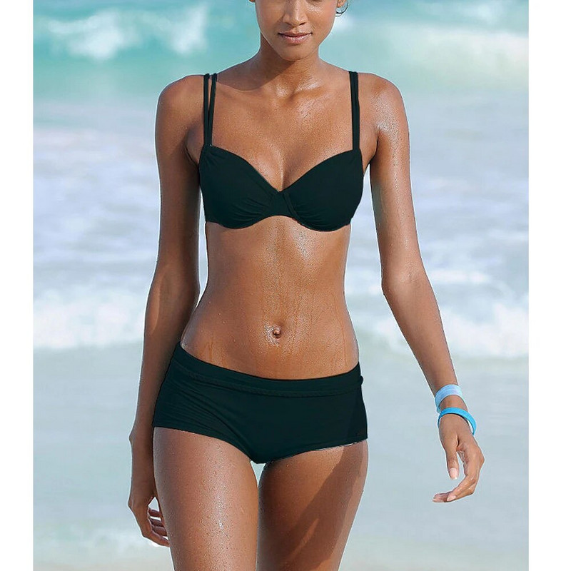 Hlače Push Up Kupaći kostim Kupaći kostim Tankini Kupaći kostim Kratke hlače Biquini Kupaći kostim Novi retro XL plus veličina Dvodijelni ženski pristaje True