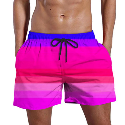 2023-as férfi sport rövid színátmenetes úszónadrág Nyári Quick Dry Pocket Beach Shorts Hawaii Board Shorts Férfi Ruházat Futás Edzés
