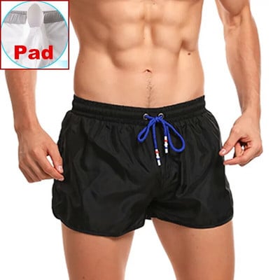 Push Up Pad Meeste Ujumispüksid Meestele Ujumisriided Ujumispüksid Rannapüksid Ujumiskostüümid Bermuda Surf Desmiit Badeshorts püksid