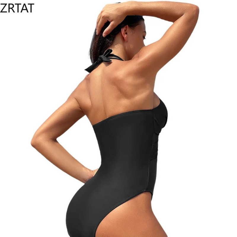 ZRTAT 2024 Novi jednodijelni kupaći kostimi Ženski jednobojni mrežasti bikini kupaći kostimi Bikini konzervativni kupaći kostim Ženski kupaći kostim za djevojke