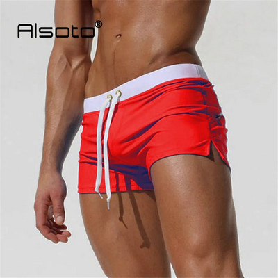 Costume de baie sexy de vară pentru bărbați Trunchi de baie Slip boxer pentru înot gay Sunga Costume de baie mayo Maillot De Bain Pantaloni scurți de plajă