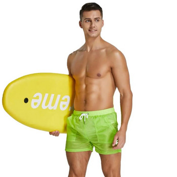 2022 Нови летни къси панталони Мъжки къси панталони за плажен сърф Секси прозрачни найлонови бързосъхнещи къси панталони Aquatics Gyms Bathe Swim Shorts