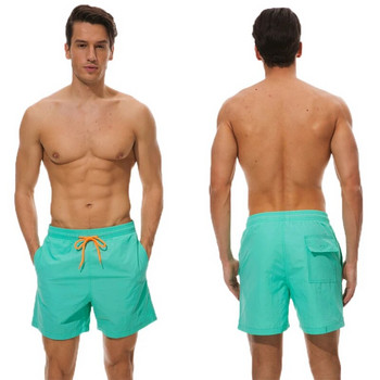Datifer Мъжки къси панталони за бански за сърф Плажни летни бански панталони Мъжки спортни бански за бягане Бързосъхнещ бански костюм Размер 4XL