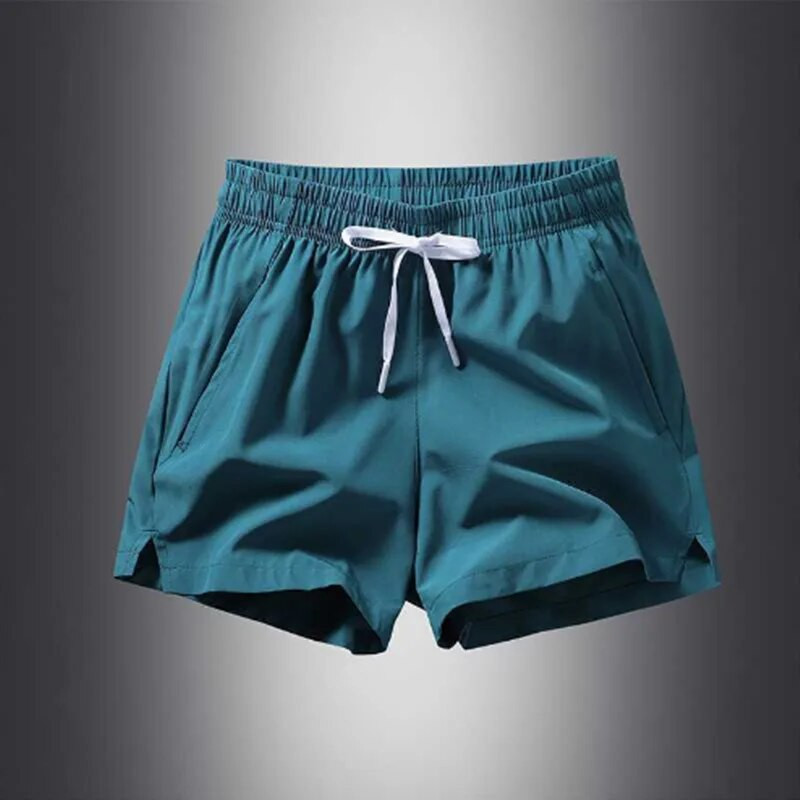 Y2k Pocket Quick Dry úszónadrág Férfi Fürdőruha Jégselyem Férfi Bőrnadrág Nyári Fürdés Strand viselet Szörf Boxer Rövid