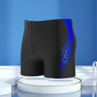 Costum de baie pentru bărbați Trunchi de baie Pantaloni scurți de plajă Costum de baie pentru bărbați Trunchi boxer Slip de plajă cu căptușeală cu șnur