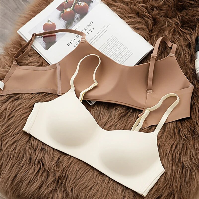 Plona besiūlė moteriška liemenėlė Push up apatinis trikotažas Vamzdis Viršutinė liemenėlė Apatinis trikotažas Gražuolė nugaros atrama Be vielos tvirta, patogi liemenėlė, elastinga moteriška