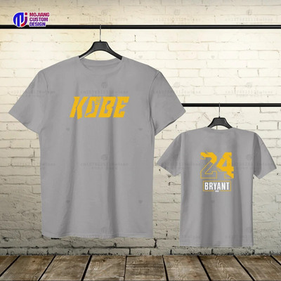 Νέο Νο. 24 Μπλουζάκι Basketball Plus Size Βαμβακερό Μαύρο Φανς Μπλουζάκι με κοντό μανίκι Sports Casual Top Street πουκάμισο