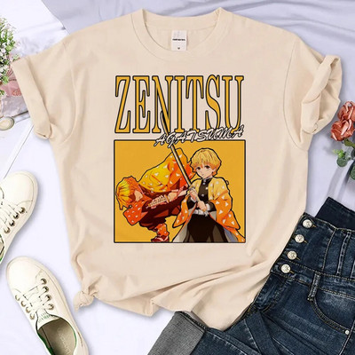 Μπλουζάκι με μοτίβο Demon Slayer Γυναικείο μπλουζάκι Y2K Κοριτσίστικο Y2k Ρούχα Plus Size Μπλουζάκια με λαιμόκοψη Καλοκαιρινή μπεζ μόδα T-shirt Βαμβακερά ρούχα