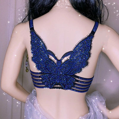 Ženski blistavi grudnjak sa kamenčićima, seksi grudnjak Bralette za žene, seksi grudnjak s dragim kamenjem, seksi grudnjak